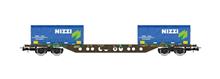 1/87 FS 4-AXLE CONT. WAGON SGNSS COIL CONTAINER NIZZI