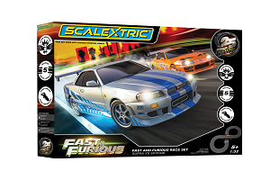 SCALEXTRIC FAST AND FURIOUS - 25 YEARS - SUPRA VS R34