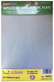 0.3MM HIPS PLASTIC SHEET A4 SIZE 210X300MM 2PCS