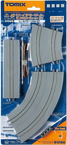 1/160 TOMIX WIDE TRAM SUPER MINI BASIC SET OVAL MA-WT 91086