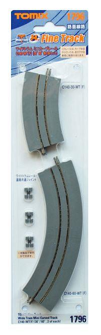 1/160 4 WIDE TRAM CURVED TRACKS C140-WT(F) 1796