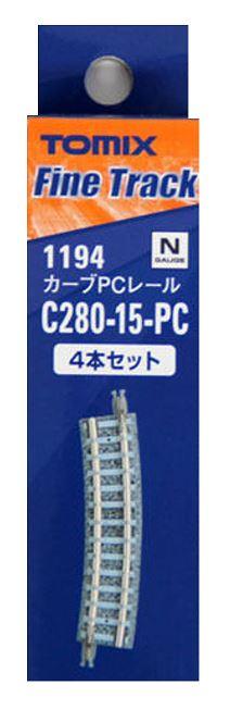 1/160 4 CURVED TRACKS C280-15-PC 1194