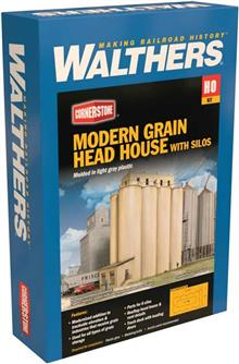 1/87 MODERN GRAIN HEAD HOUSE WITH SILOS 933-2942