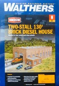 1/160 TWO-STALL 130 BRICK DIESEL HOUSE 933-3266