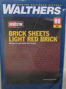 1/87 BRICK SHEETS LIGHT RED BRICK 933-3522