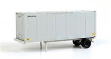 1/87 28' CONTAINER WITH CHASSIS UPSZ GRAY 2 PCS 949-8600