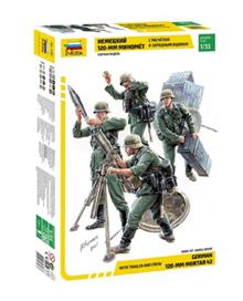 1/35 GERMAN 120-MM MORTAR 42 W. TRAILER & CREW