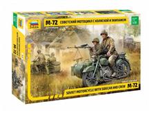 1/35 SOVIET MOTORCYCLE M-72 WITH SIDECAR & CREW WWII **